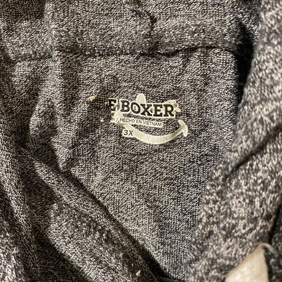 Joe BoxerGray Hoodie with Rainbow Stripes and Smiley Patch 3X (LU) - Picture 10 of 13